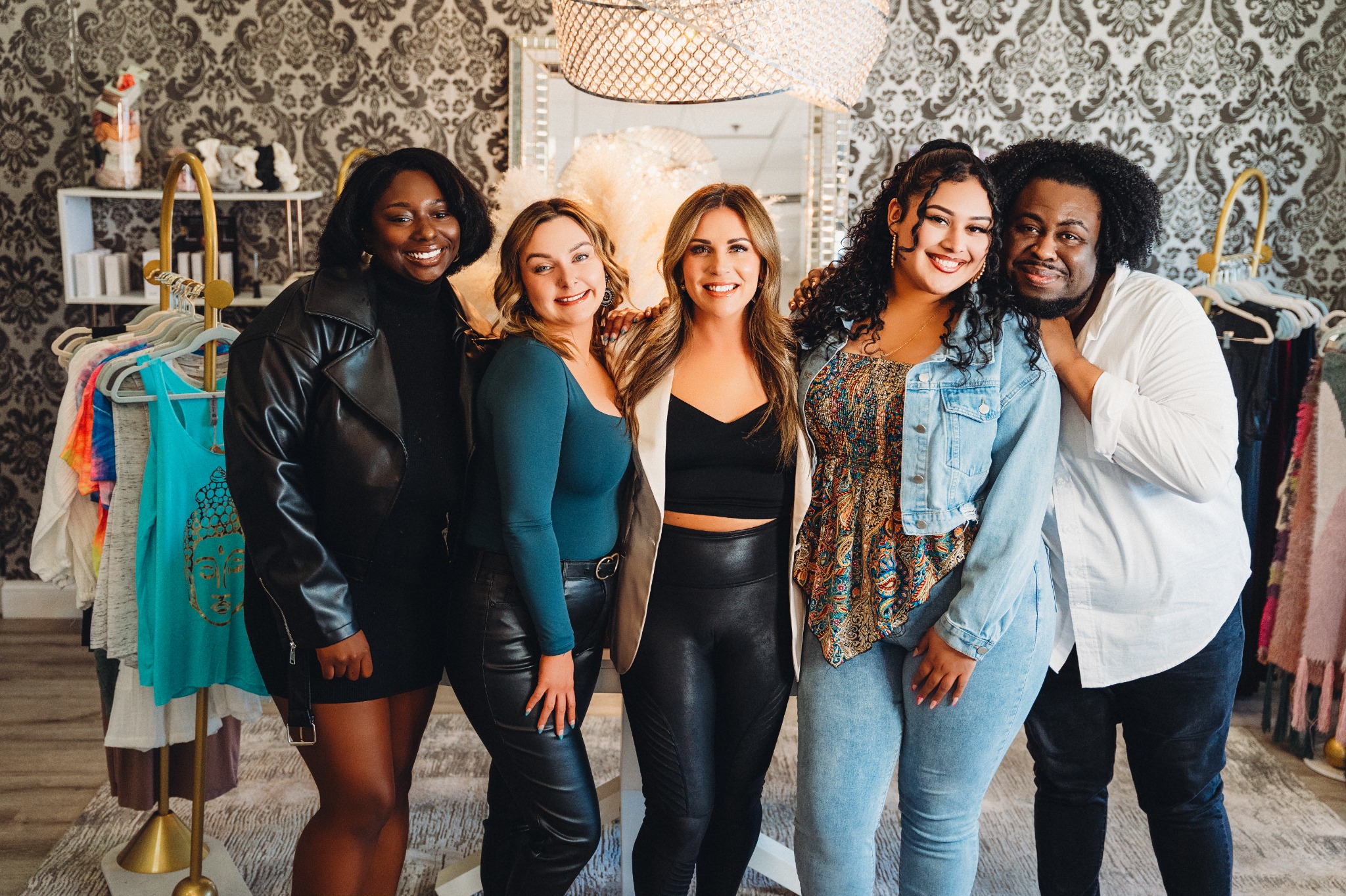 Beauty lounge team portrait