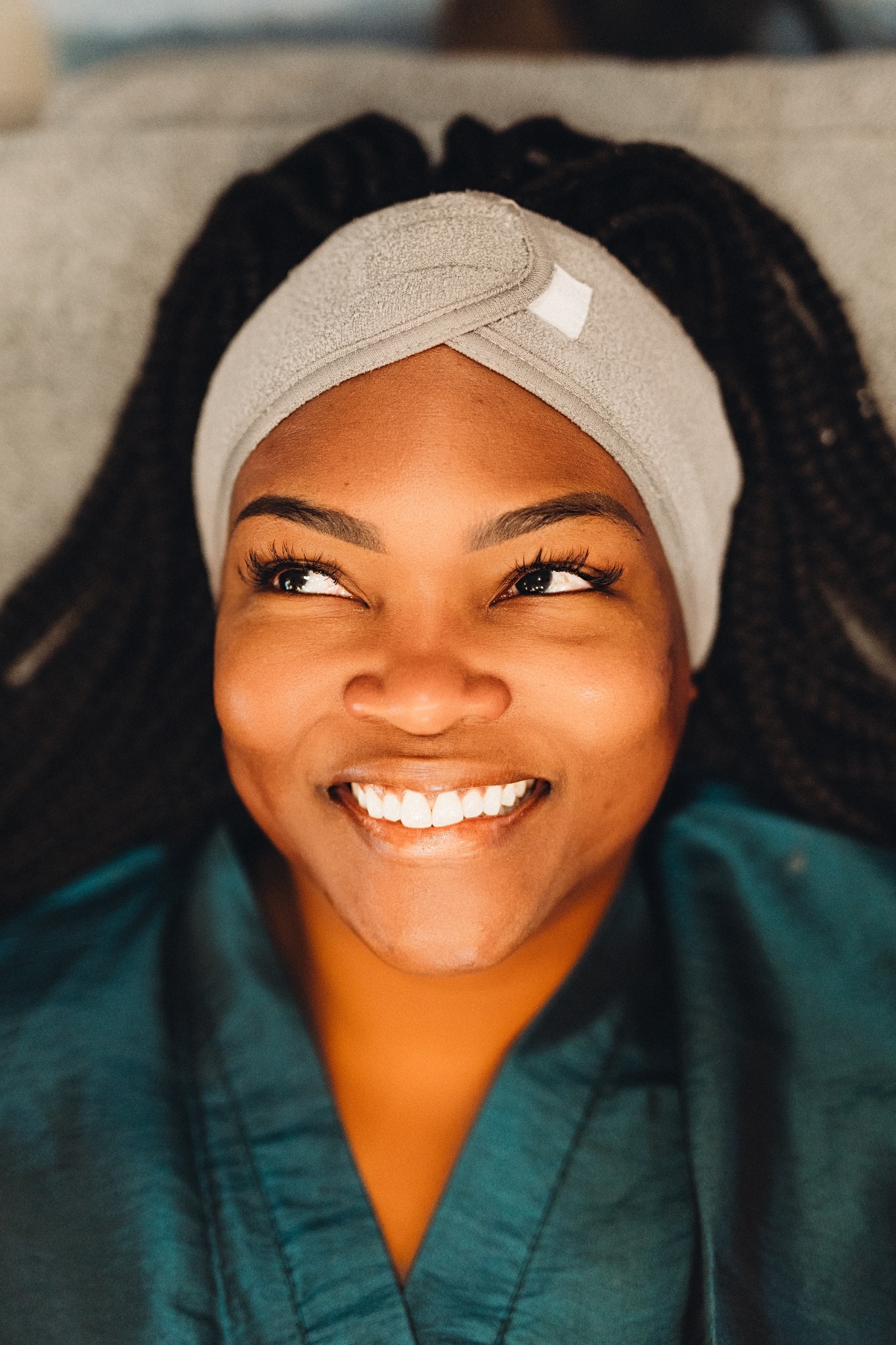 Beauty client during a facial treatment